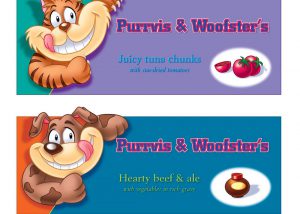 Cat & Dog food labels