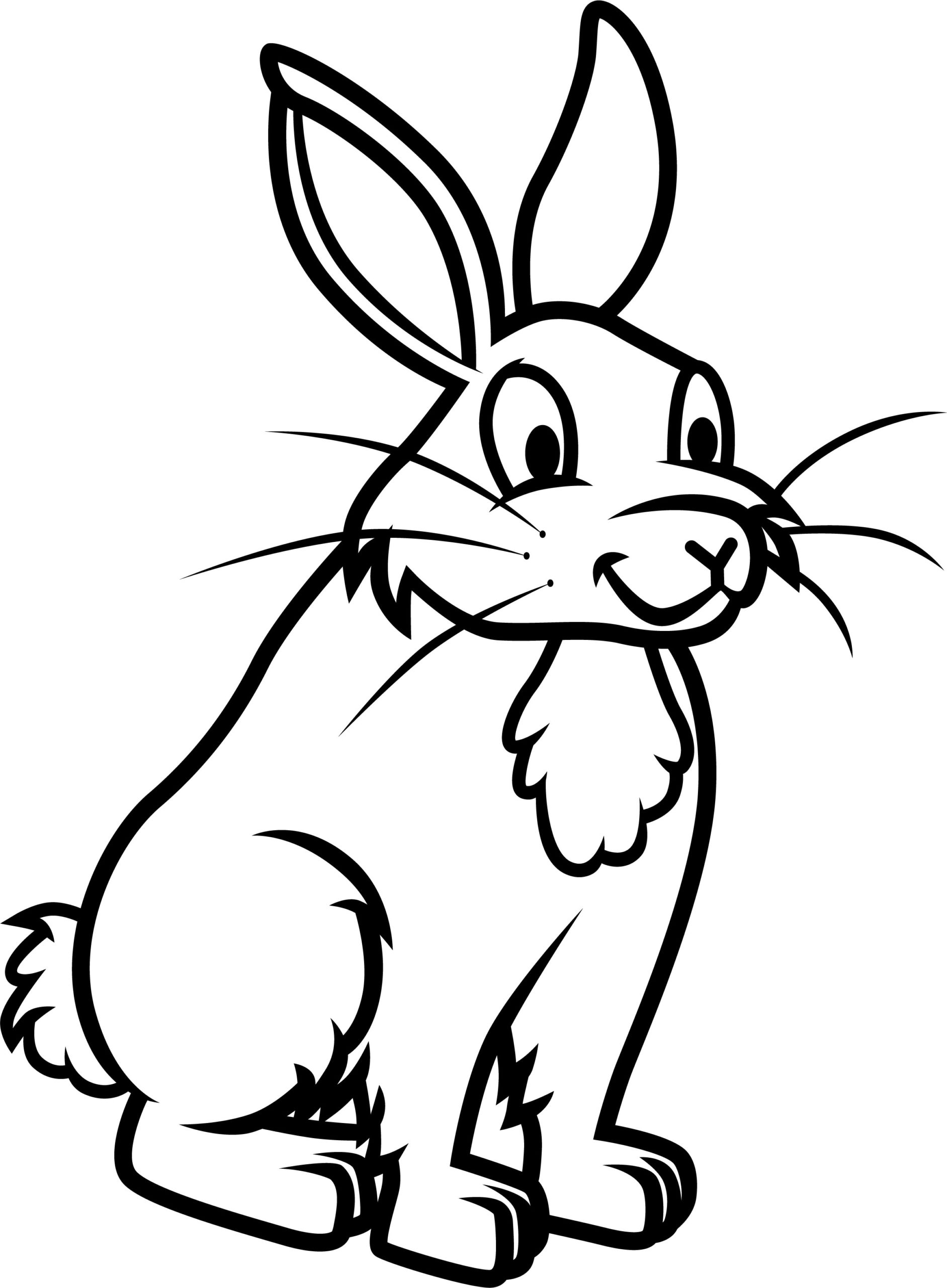 Large Bunny colouring page