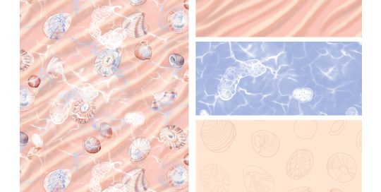 The Paddle pattern collection based on a Coastal Dreams brief